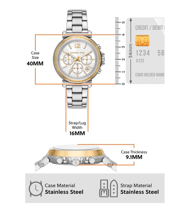 Michael Kors Maren Chronograph Watch for Women MK7495 - KRISHNA WATCH COMPANY