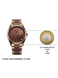 Fastrack Stunners Quartz Analog Brown Dial Brown Metal Strap Watch For Guys 3317qm02 - KRISHNA WATCH COMPANY