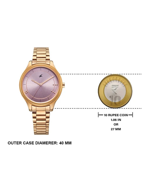 Fastrack Stunners Quartz Analog Pink Dial Watch For Girls - 6296WM01 - KRISHNA WATCH COMPANY