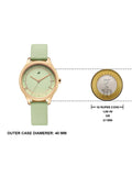 Fastrack Stunners Quartz Analog Green Dial Green Watch For Girls - 6296WL02 - KRISHNA WATCH COMPANY