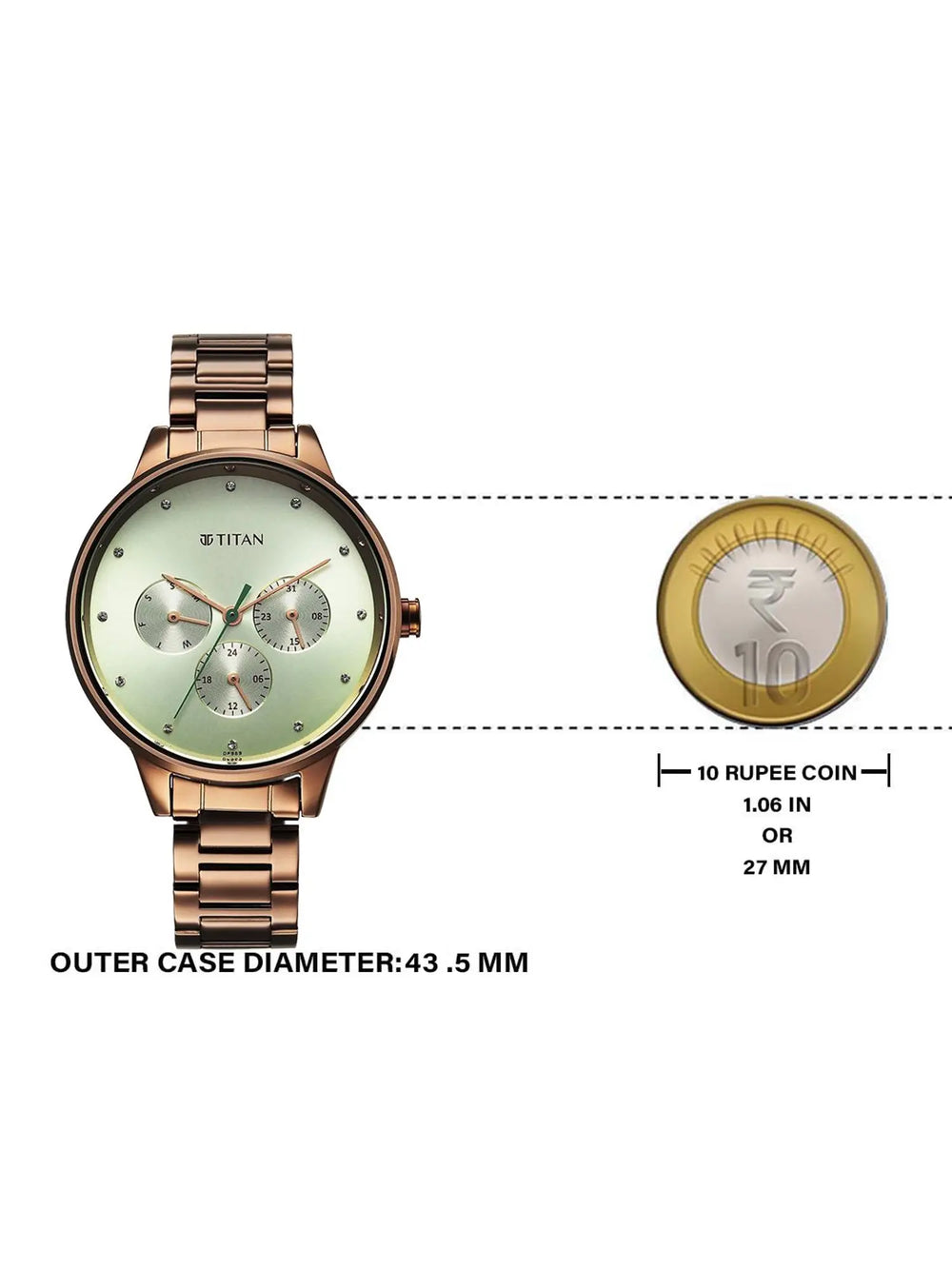 Titan Razzle Dazzle Watch For Women - 2648QM03 - KRISHNA WATCH COMPANY