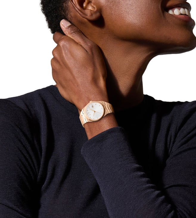 Movado Bold Quest Swiss Qtz White Round Dial Women's Watch - 3601188