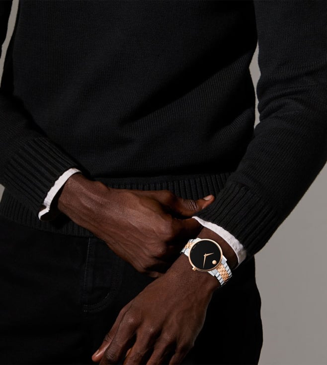 Movado Museum Analog Watch for Men - 607964 - KRISHNA WATCH COMPANY