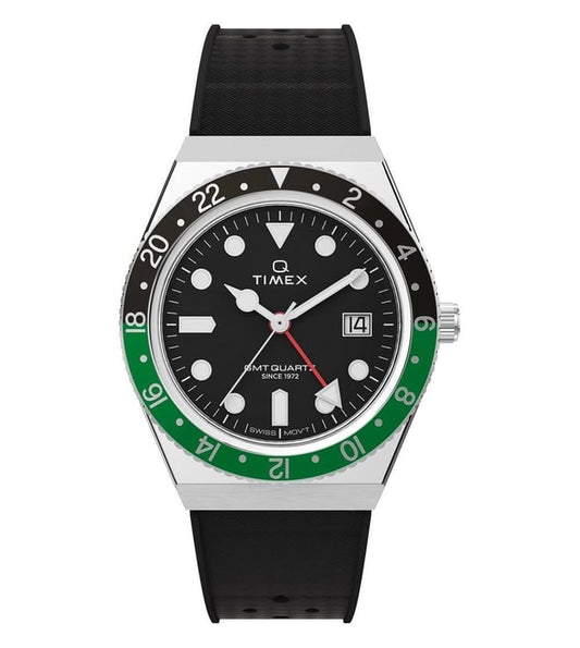 TIMEX Q TIMEX Men Black Round Dial Analog Watch - TW2W57500UJ