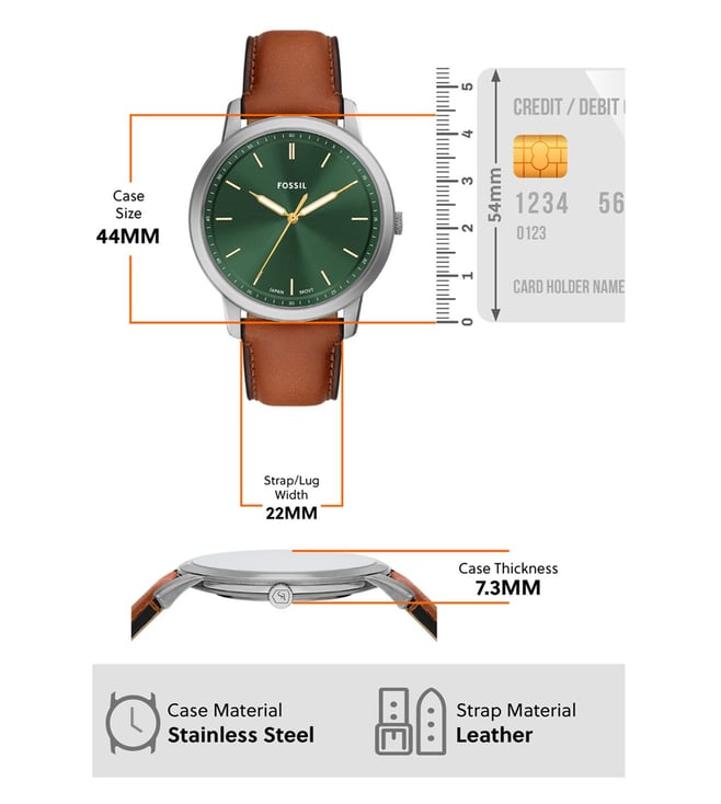 Fossil Minimalist Analog Watch for Men FS6094 - KRISHNA WATCH COMPANY
