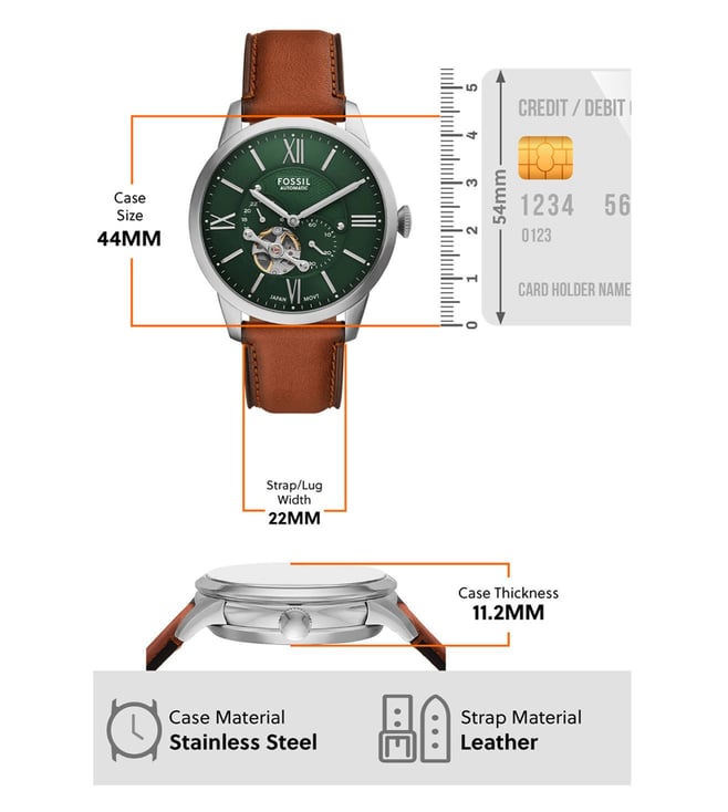 Fossil Townsman Automatic Watch for Men ME3265 - KRISHNA WATCH COMPANY