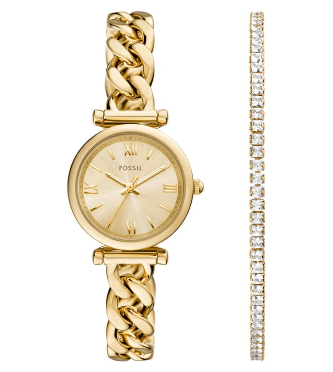 Fossil Carlie Analog Watch for Women with Bracelet ES5387SET - KRISHNA WATCH COMPANY