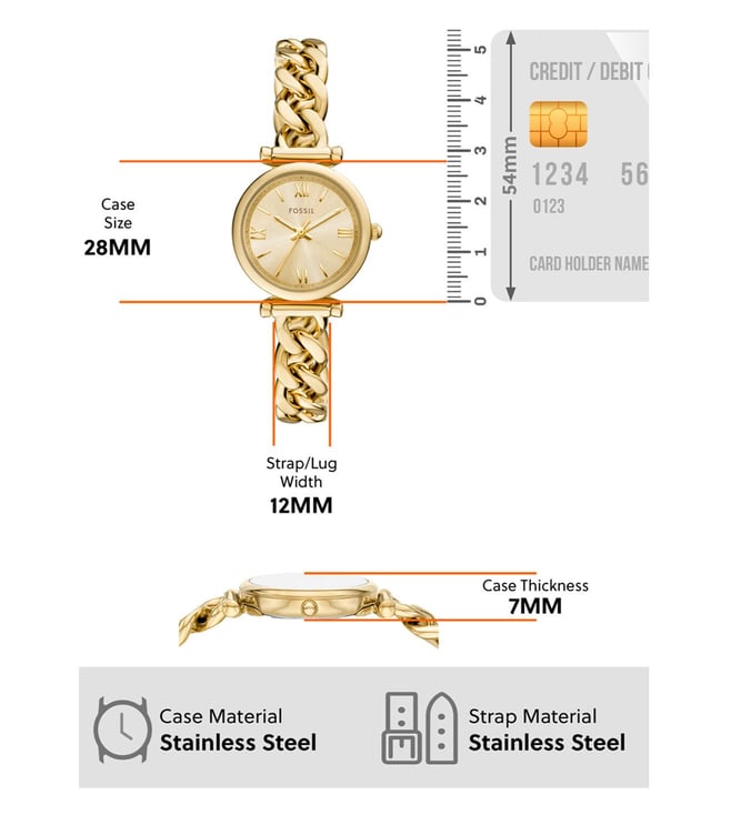 Fossil Carlie Analog Watch for Women with Bracelet ES5387SET - KRISHNA WATCH COMPANY