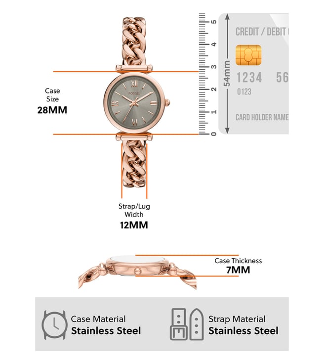 Fossil Carlie Analog Watch for Women with Bracelet ES5378SET - KRISHNA WATCH COMPANY