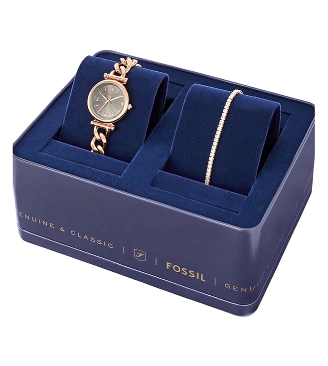 Fossil Carlie Analog Watch for Women with Bracelet ES5378SET - KRISHNA WATCH COMPANY