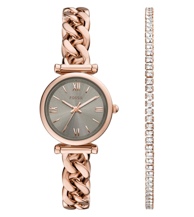Fossil Carlie Analog Watch for Women with Bracelet ES5378SET - KRISHNA WATCH COMPANY