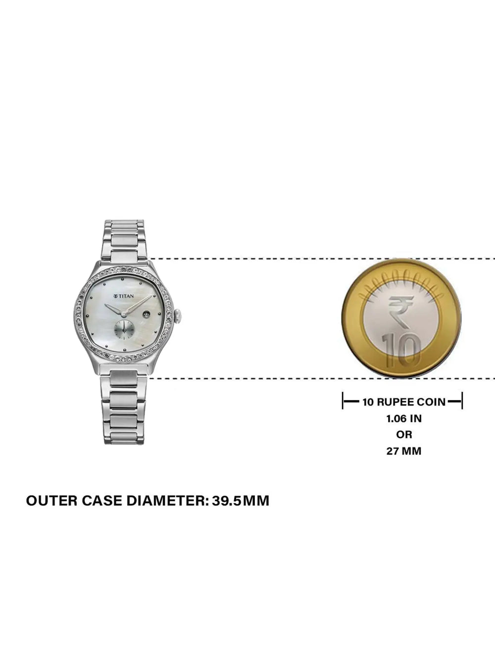 Titan Glamour Watch For Women 95289sm01 - KRISHNA WATCH COMPANY