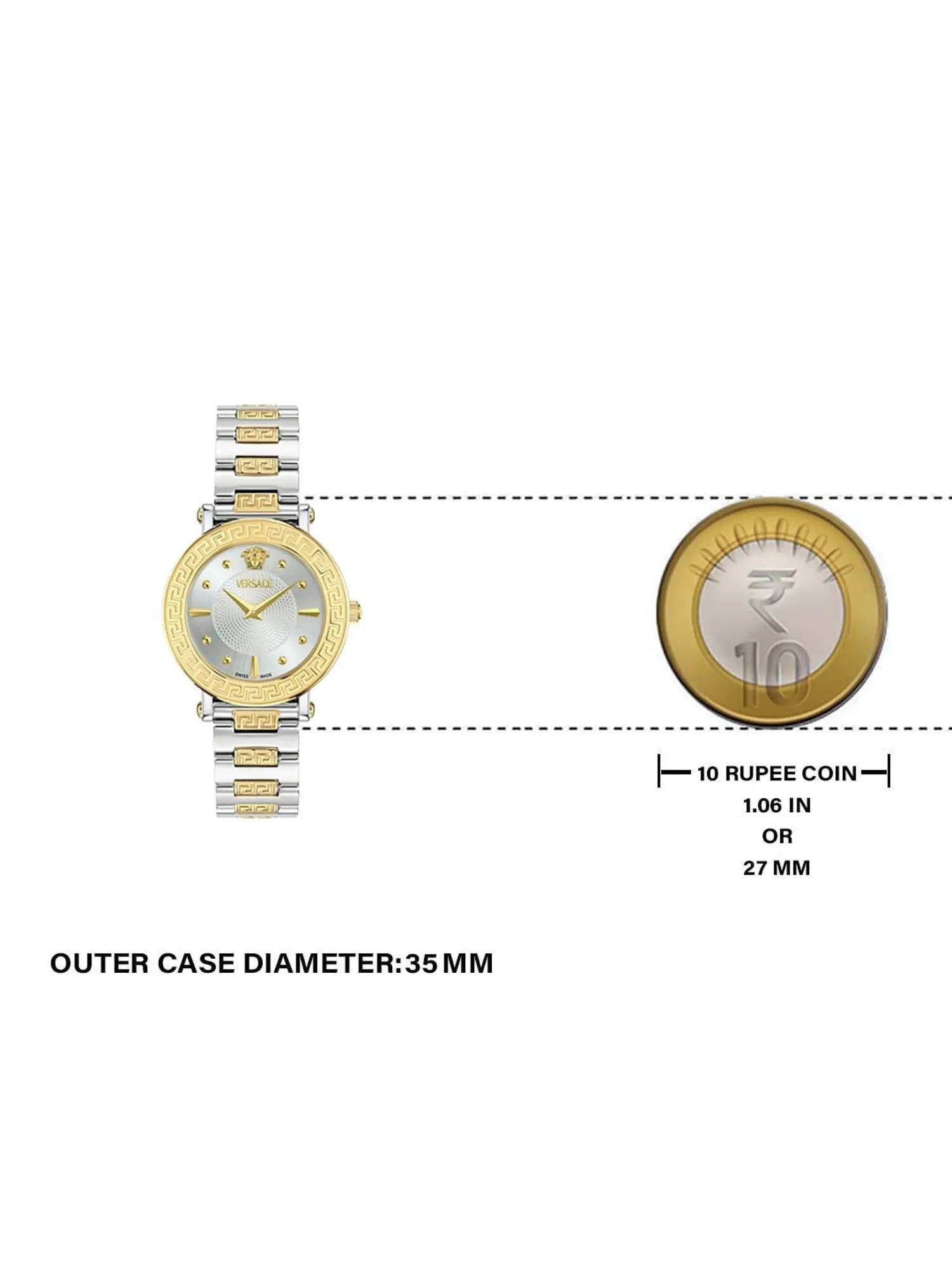Versace Greca Sphere Analog Watch for Women - VE9C00524 - KRISHNA WATCH COMPANY