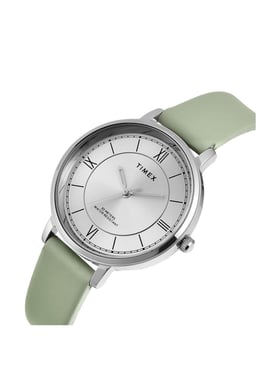 TIMEX Silver Round Dial Quartz Analog Watch For Women TWEL15819 - KRISHNA WATCH COMPANY
