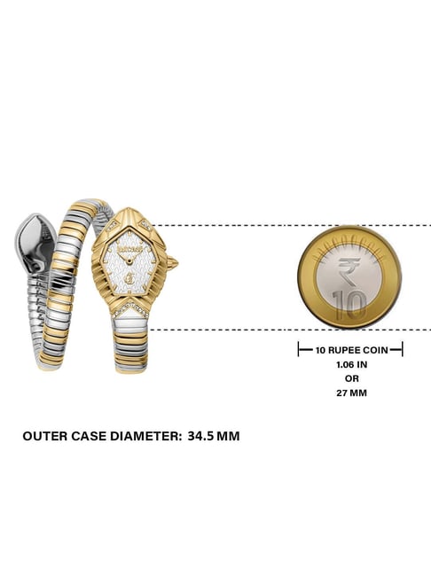 Just Cavalli Speranza Silver Dial Analogue Watch For Women -JC1L356M0055 - KRISHNA WATCH COMPANY