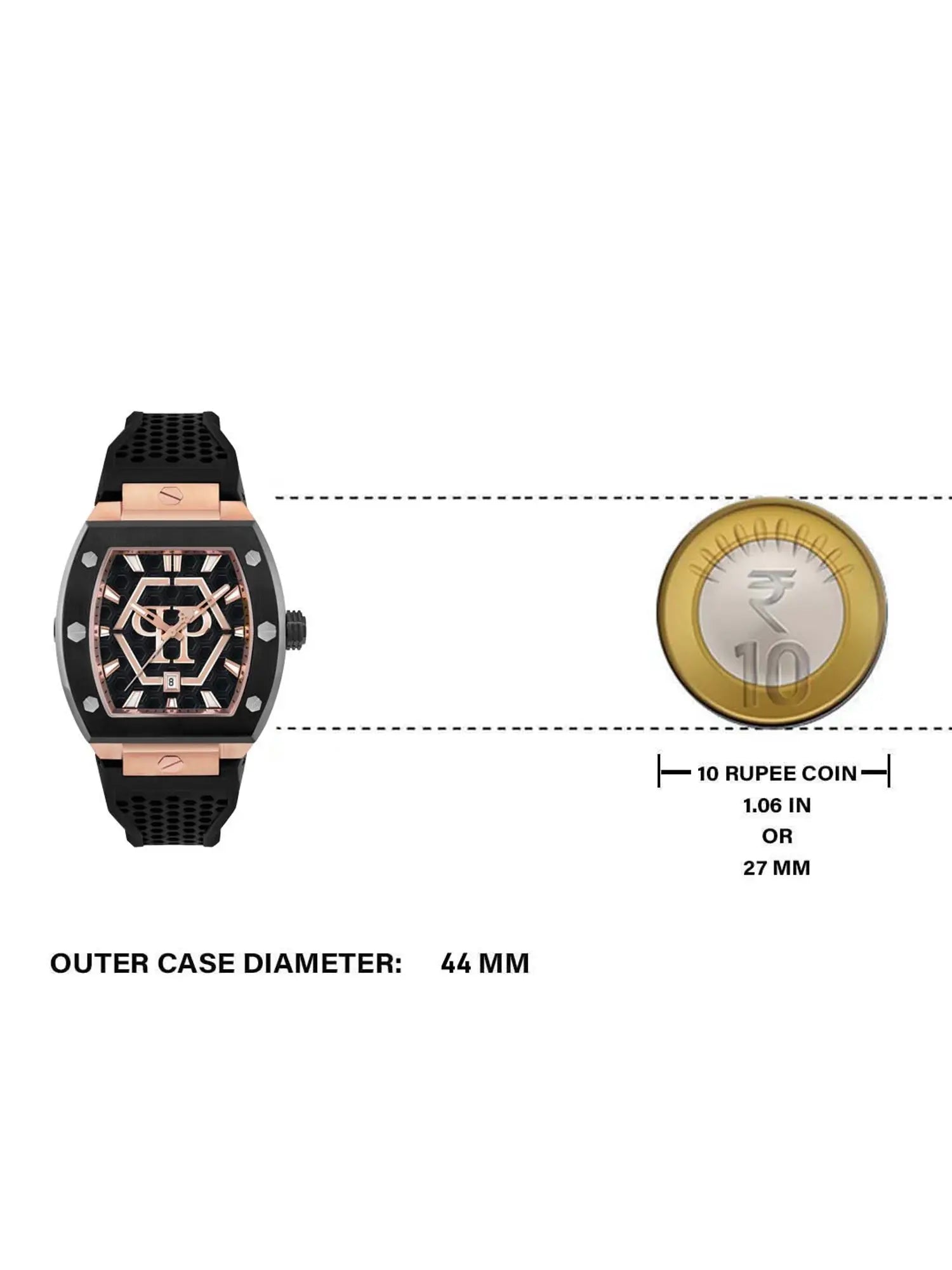 PHILIPP PLEIN Analog Black Dial Men's Watch-PWPUA0124 - KRISHNA WATCH COMPANY