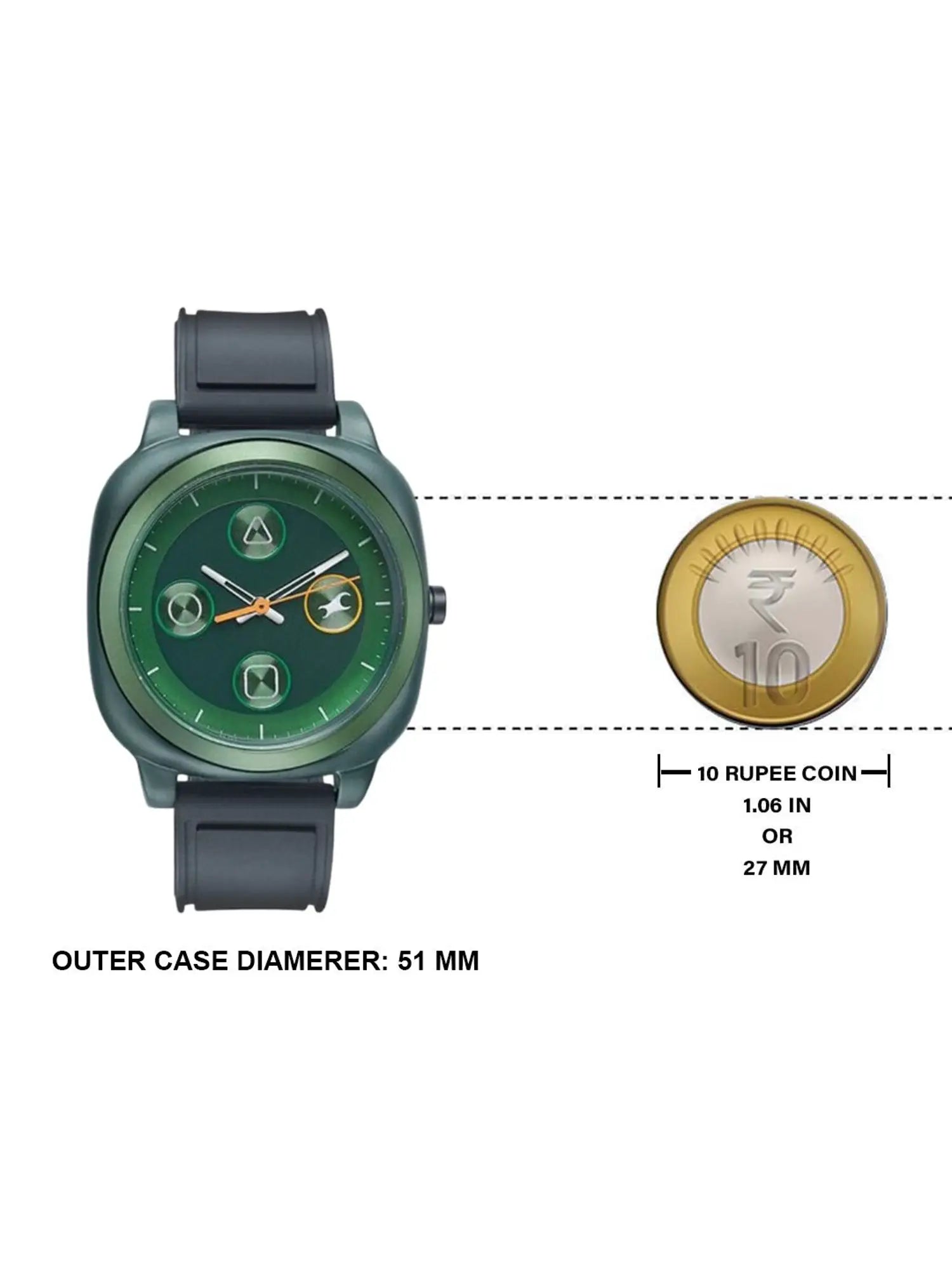 Fastrack Hype Retro Aracde Quartz Analog Watch For Unisex - 68034PP09W - KRISHNA WATCH COMPANY