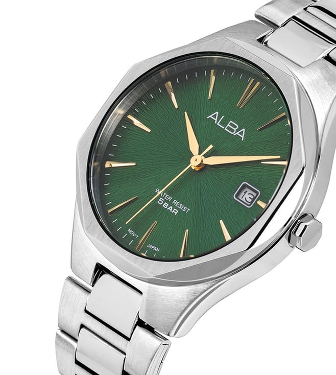 ALBA Prestige Green Men 40mm Watch Quartz AS9U55X1 - KRISHNA WATCH COMPANY