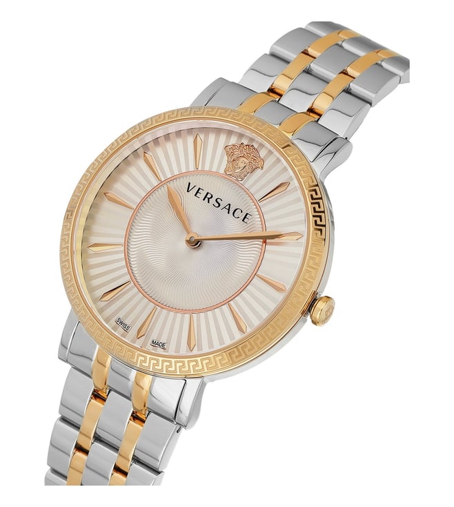 Versace V-Eternal Silver Tone Dial Watch - VEJL01024 - KRISHNA WATCH COMPANY