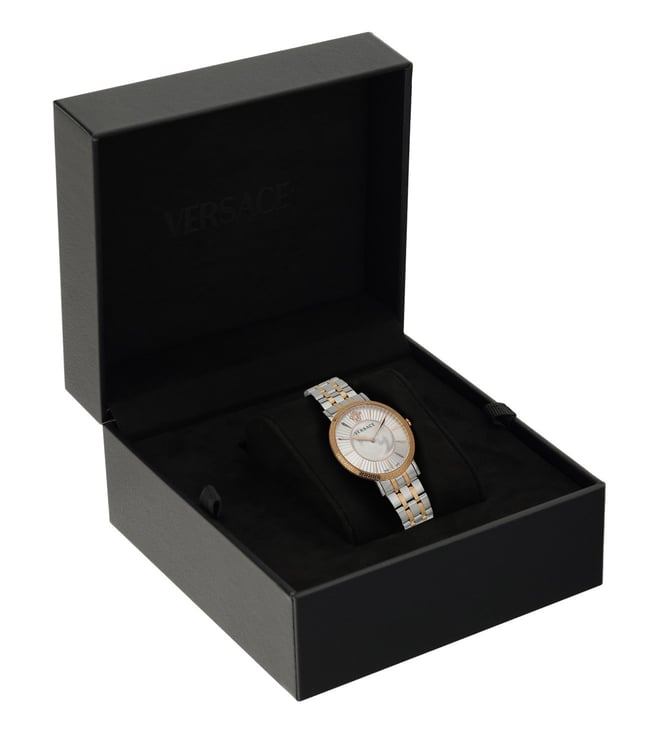 Versace V-Eternal Silver Tone Dial Watch - VEJL01024 - KRISHNA WATCH COMPANY