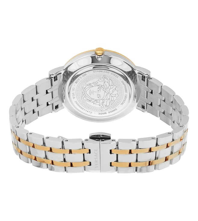 Versace V-Eternal Silver Tone Dial Watch - VEJL01024 - KRISHNA WATCH COMPANY