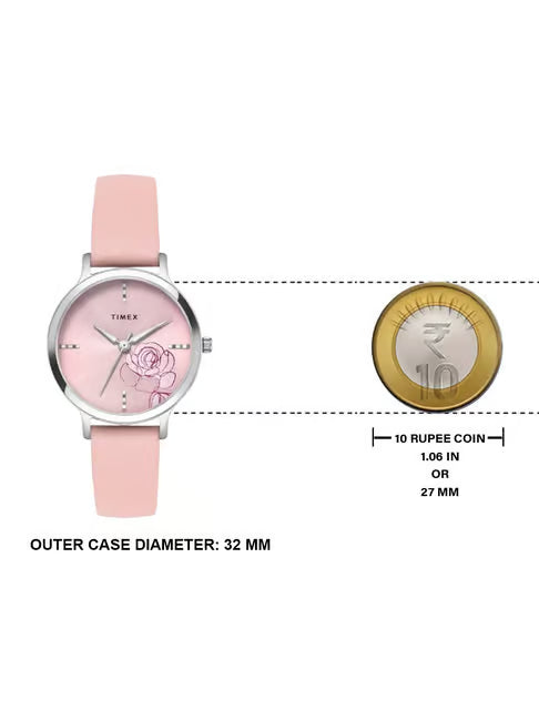 TIMEX Pink Round Dial Analog Womens Watch - TWTL12307 - KRISHNA WATCH COMPANY