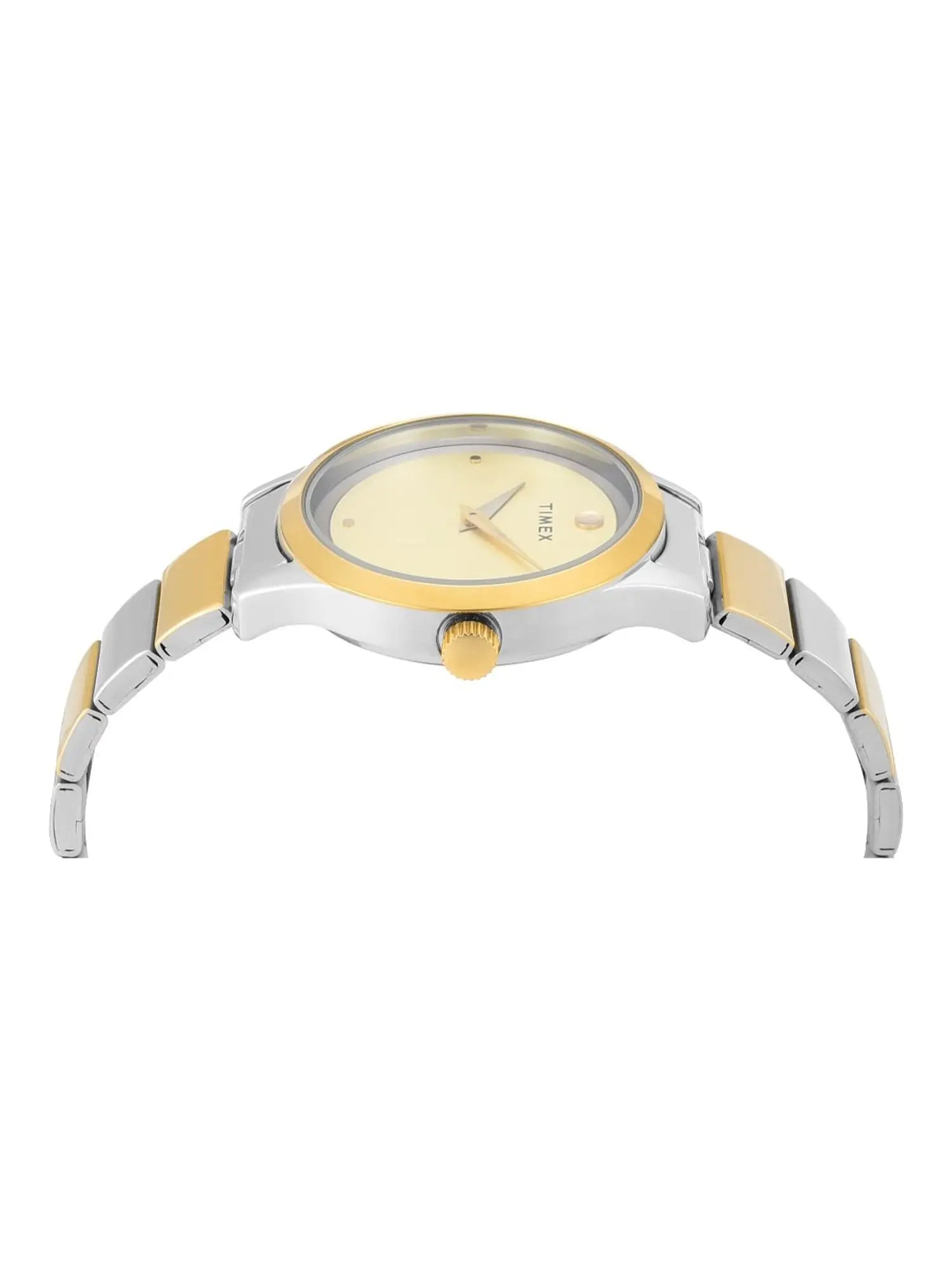 TIMEX Champagne Round Dial Analog Womens Watch - TWTL13701 - KRISHNA WATCH COMPANY
