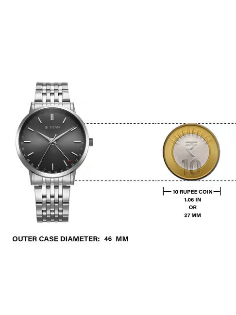 Titan Elegance Watch for Men - 90202SM01 - KRISHNA WATCH COMPANY
