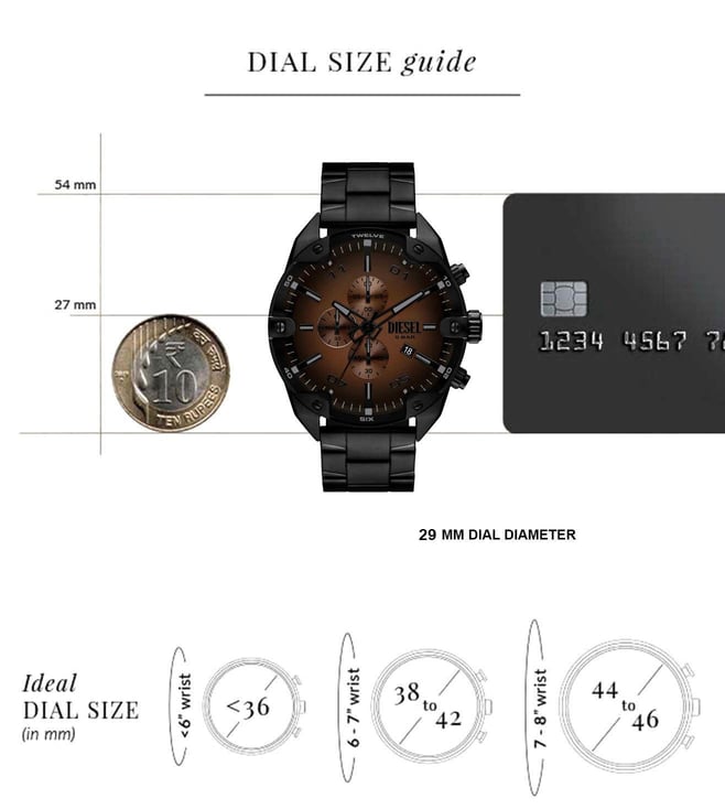 Diesel Spiked Quartz Chronograph Men 49 mm DZ4691 - KRISHNA WATCH COMPANY