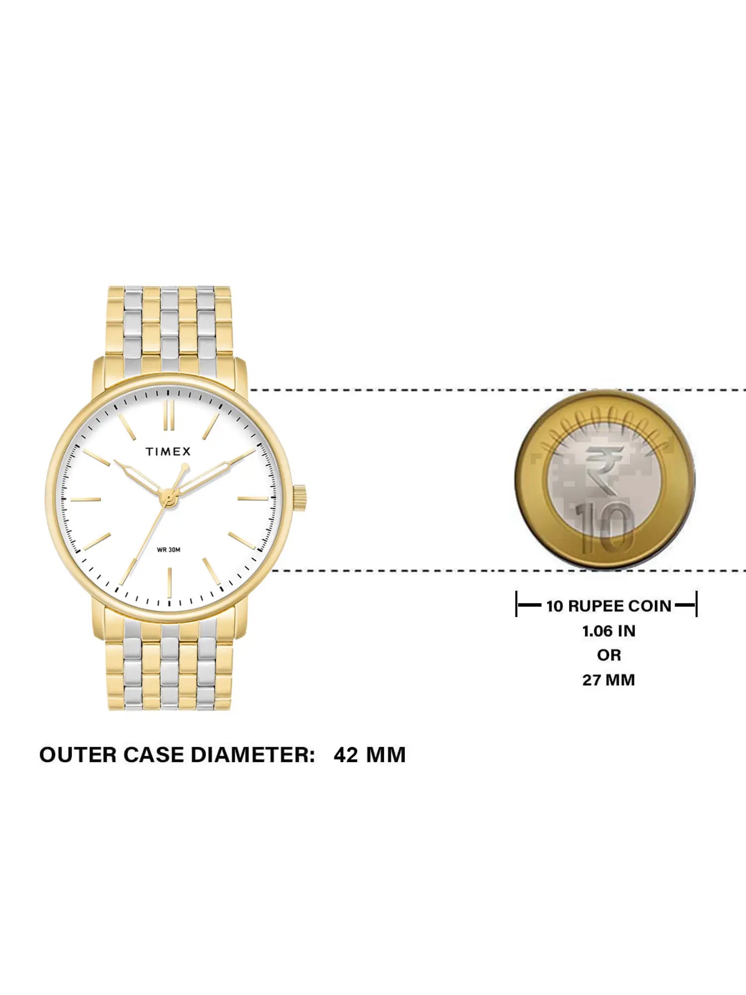 Timex Men White Dial Analog Watch - TWTG12803 - KRISHNA WATCH COMPANY