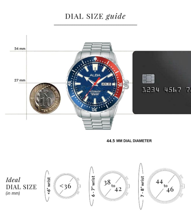ALBA Automatic Men 44.5 mm AL4735X1 - KRISHNA WATCH COMPANY