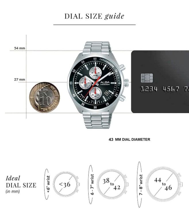 ALBA Active Quartz Chronograph Men - AM3A33X1 - KRISHNA WATCH COMPANY