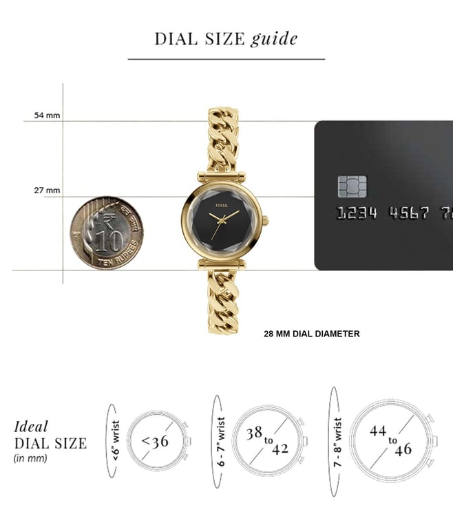 Fossil Carlie Quartz Women 28 mm ES5440 - KRISHNA WATCH COMPANY