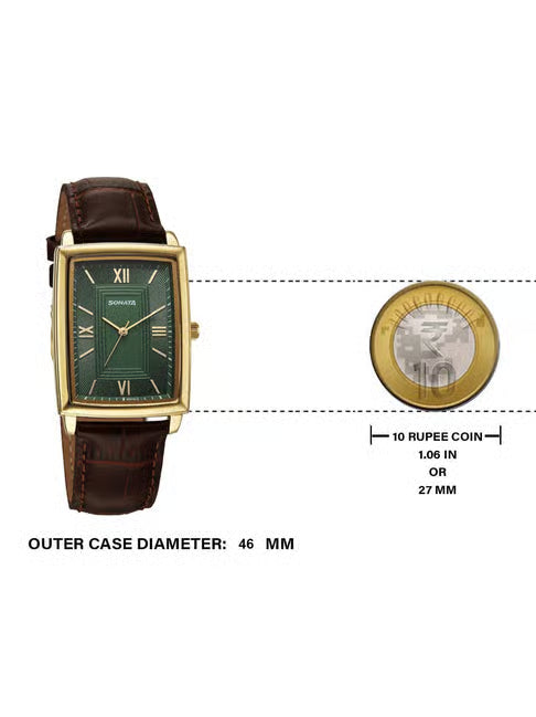Sonata Festive Quartz Analog Watch For Men - 77199YL01 - KRISHNA WATCH COMPANY