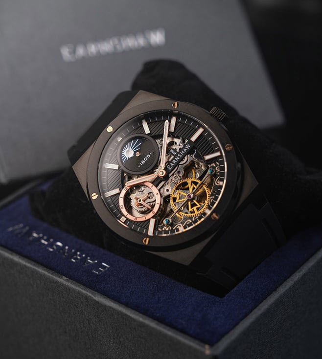 EARNSHAW Drake Dual Time Automatic Men 42.5 mm ES-8291-03 - KRISHNA WATCH COMPANY