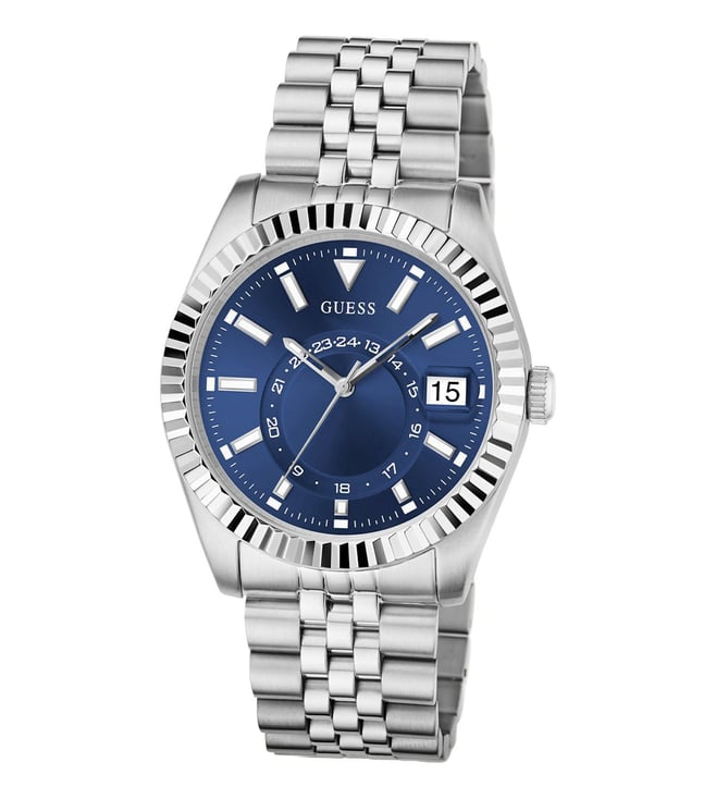 Guess Blue Round Dial Analog Men's Watch - GW0977G1 - KRISHNA WATCH COMPANY