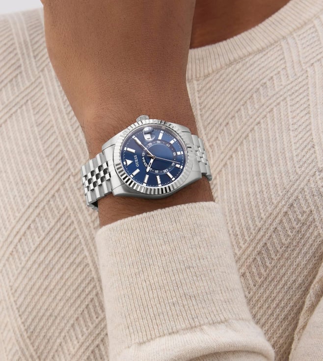Guess Blue Round Dial Analog Men's Watch - GW0977G1 - KRISHNA WATCH COMPANY