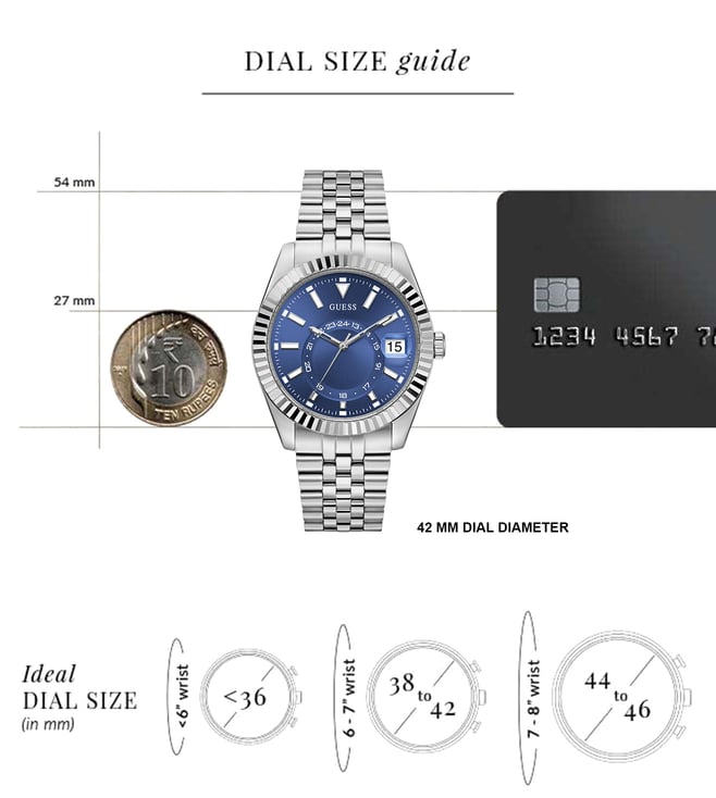 Guess Blue Round Dial Analog Men's Watch - GW0977G1 - KRISHNA WATCH COMPANY