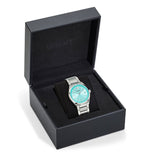 Versace Light Blue Asymmetrical Dial Analog Men's Watch - VE0F00225