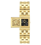 Versace Black Asymmetrical Dial Analog Women Watch - VE0C00325 - KRISHNA WATCH COMPANY