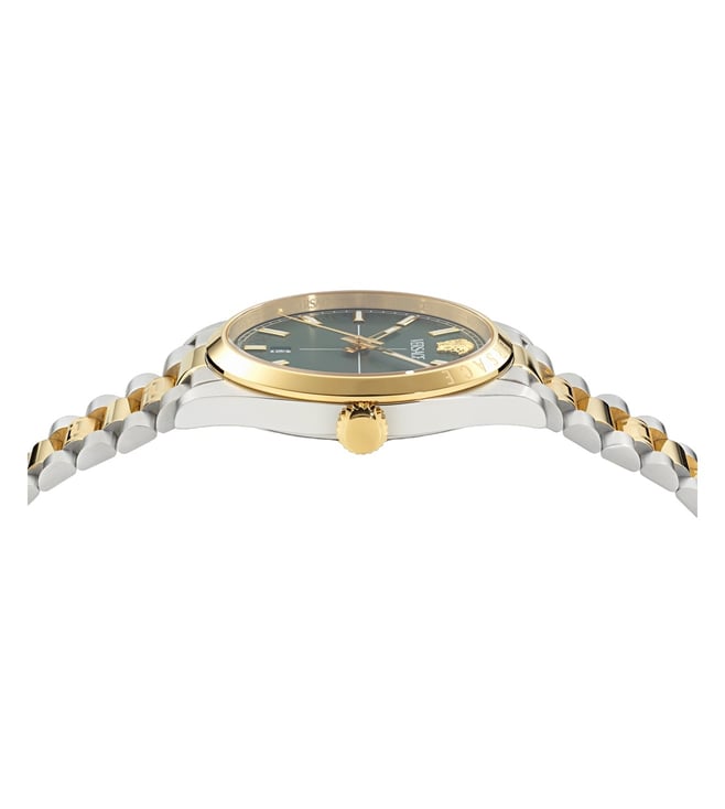 Versace Green Round Dial Analog Men Watch - VE0G00425 - KRISHNA WATCH COMPANY