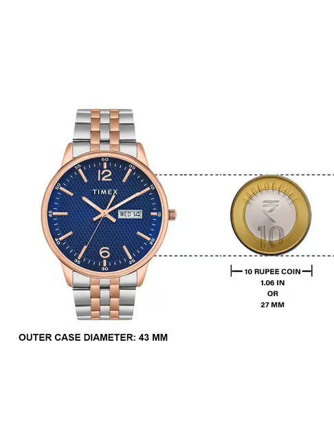 TIMEX Trendline Blue Round Dial Analog Men's Watch - TWTG12110 - KRISHNA WATCH COMPANY