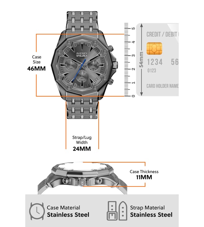 Diesel Stinger Quartz Chronograph Men 46 mm - DZ4708 - KRISHNA WATCH COMPANY