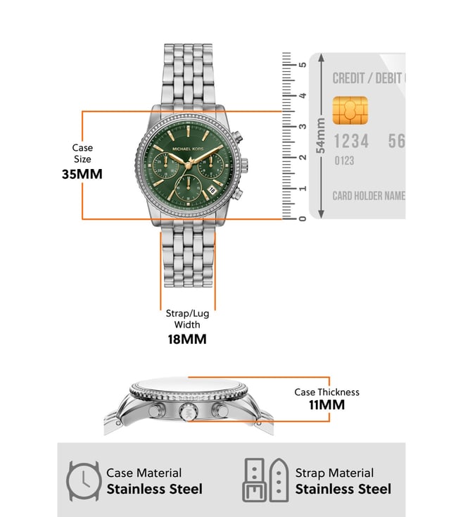 Michael Kors Bryant Quartz Chronograph Women 35 mm MK7583 - KRISHNA WATCH COMPANY