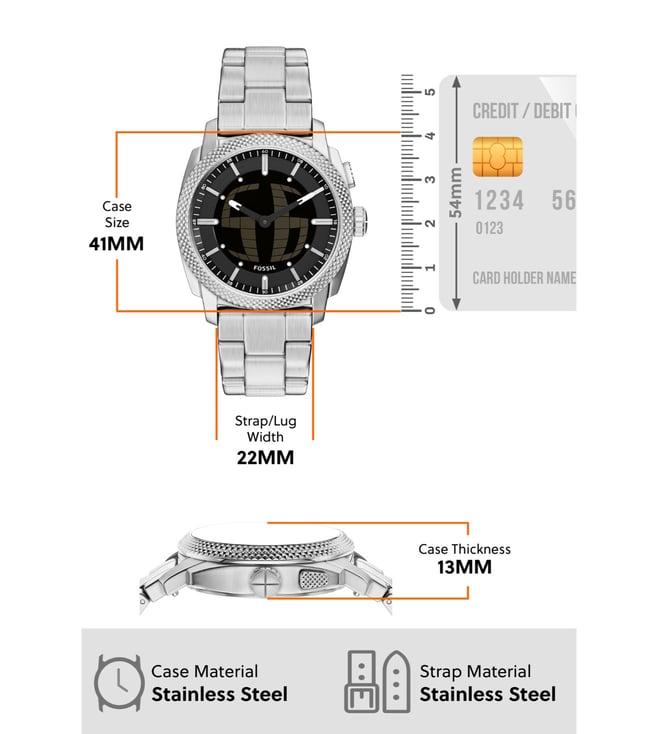 Fossil Machine Analog-Digital Men 41 mm FS6155 - KRISHNA WATCH COMPANY