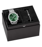 Emporio Armani Quartz Chronograph Men 43 mm AR80088SET with Bracelet