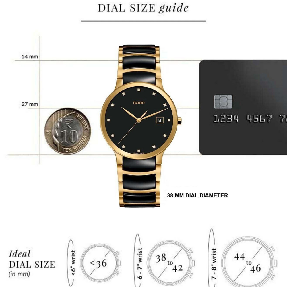 RADO Centrix Diamonds Unisex Watch R30527762 - KRISHNA WATCH COMPANY