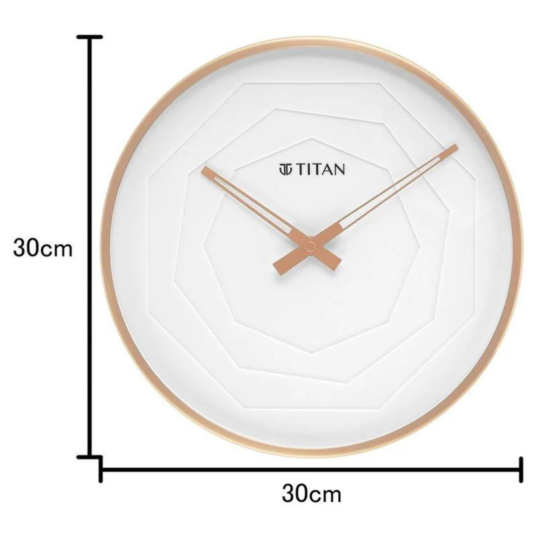 Titan WALL Clock with Multi-layered White Dial - W0078MA02 - KRISHNA WATCH COMPANY
