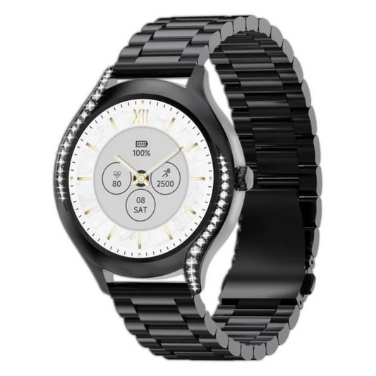 Pebble PFB72 Ritz Metal Black Smartwatch with Bluetooth Calling