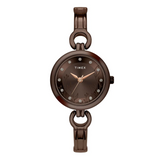 Timex Women Brown Round Analog Brass Dial Watch - TWEL11438